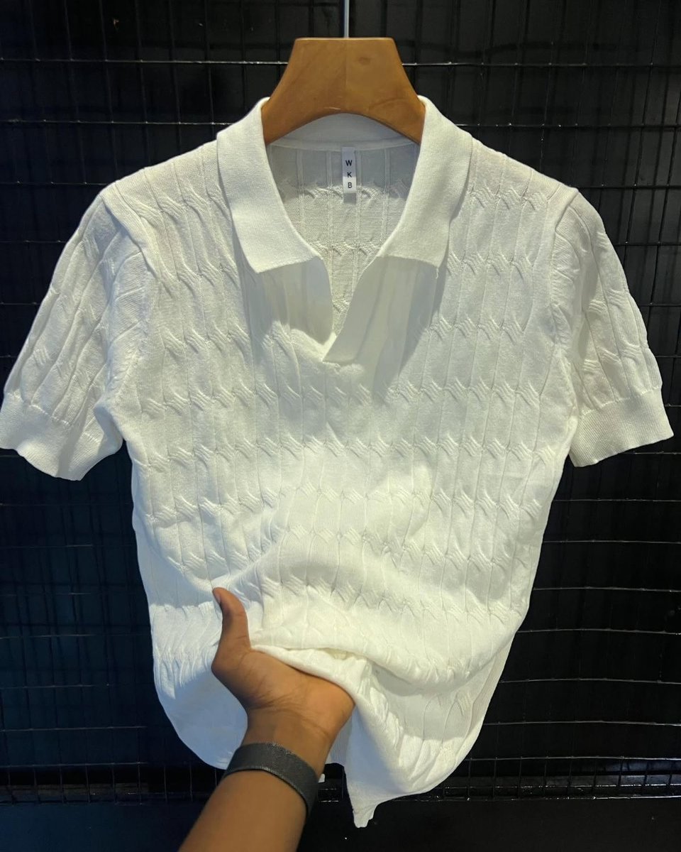 Polo en Maille Torsadée "WKB Luxury Edition" - Blanc Pur